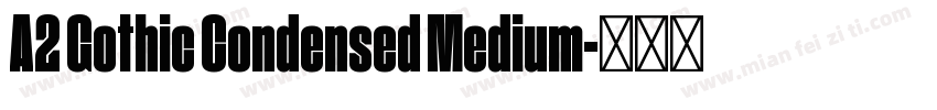 A2 Gothic Condensed Medium字体转换